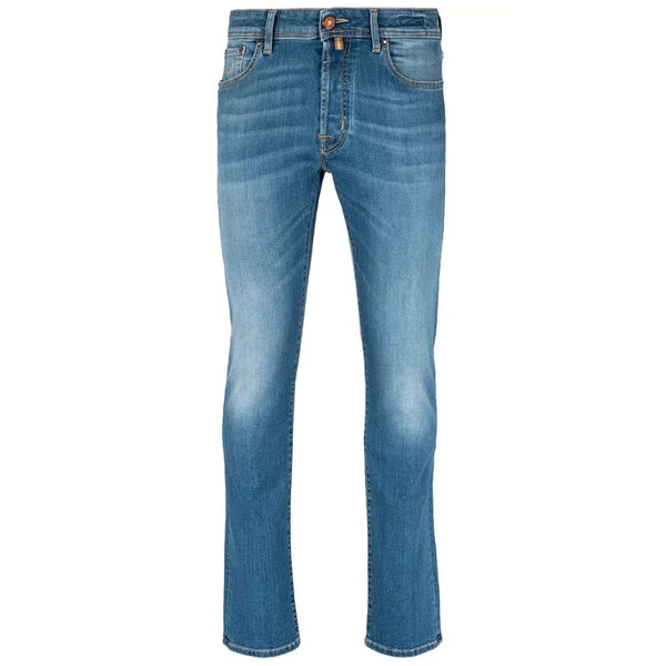 Elegant Slim Fit Light Blue Denim Jacob Cohen