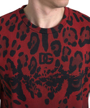 Red Leopard Print Cotton Tank Top Dolce & Gabbana