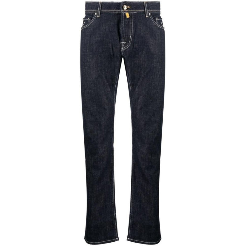 Exquisite Slim Fit Dark Blue Stretch Jeans Jacob Cohen