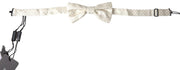 Elegant Ivory Fantasy Pattern Silk Bow Tie Dolce & Gabbana