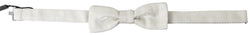 Elegant Ivory Silk Bow Tie Dolce & Gabbana