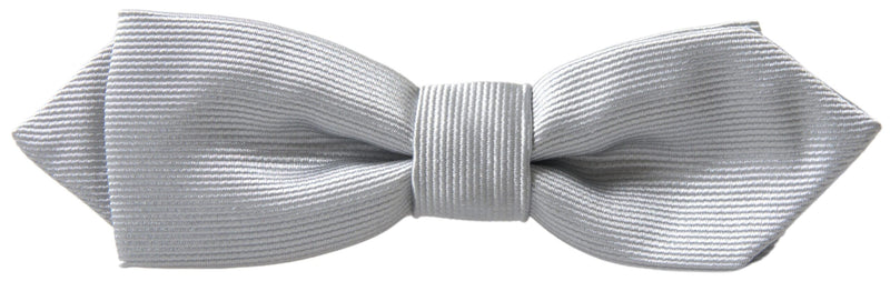 Elegant Silk Bow Tie in Grey Dolce & Gabbana