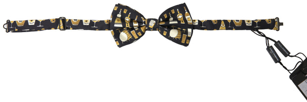 Elegant Black Silk Bow Tie Dolce & Gabbana