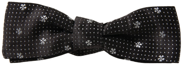 Elegant Black Silk Bow Tie Dolce & Gabbana