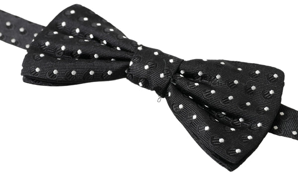 Elegant Black Silk Bow Tie Dolce & Gabbana