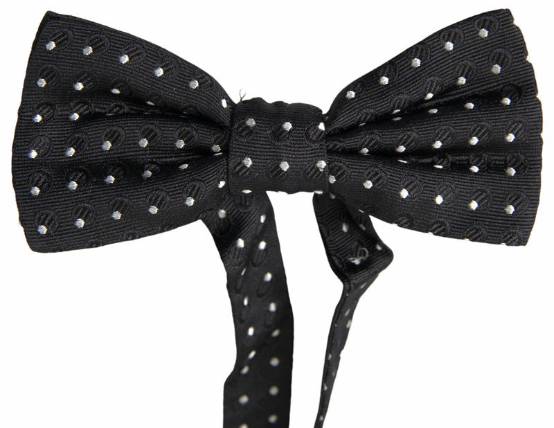 Elegant Black Silk Bow Tie Dolce & Gabbana