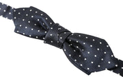 Elegant Blue Silk Bow Tie Dolce & Gabbana