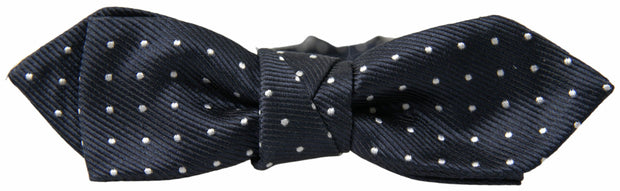 Elegant Blue Silk Bow Tie Dolce & Gabbana