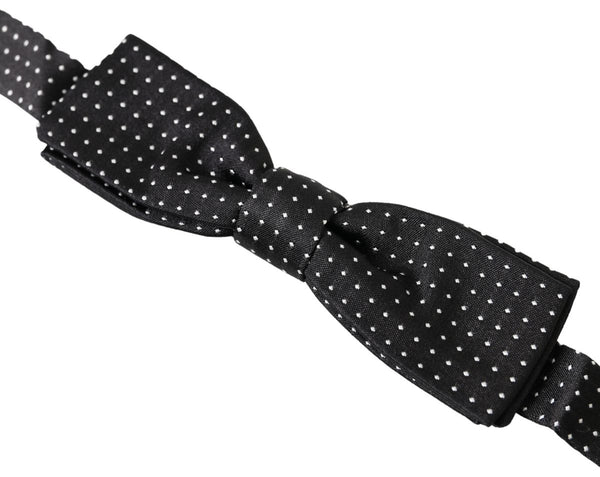 Elegant Silk Black Bow Tie Dolce & Gabbana