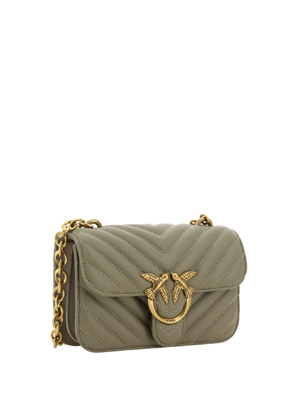 Chic Mini Love Bell Shoulder Bag in Noce Green PINKO