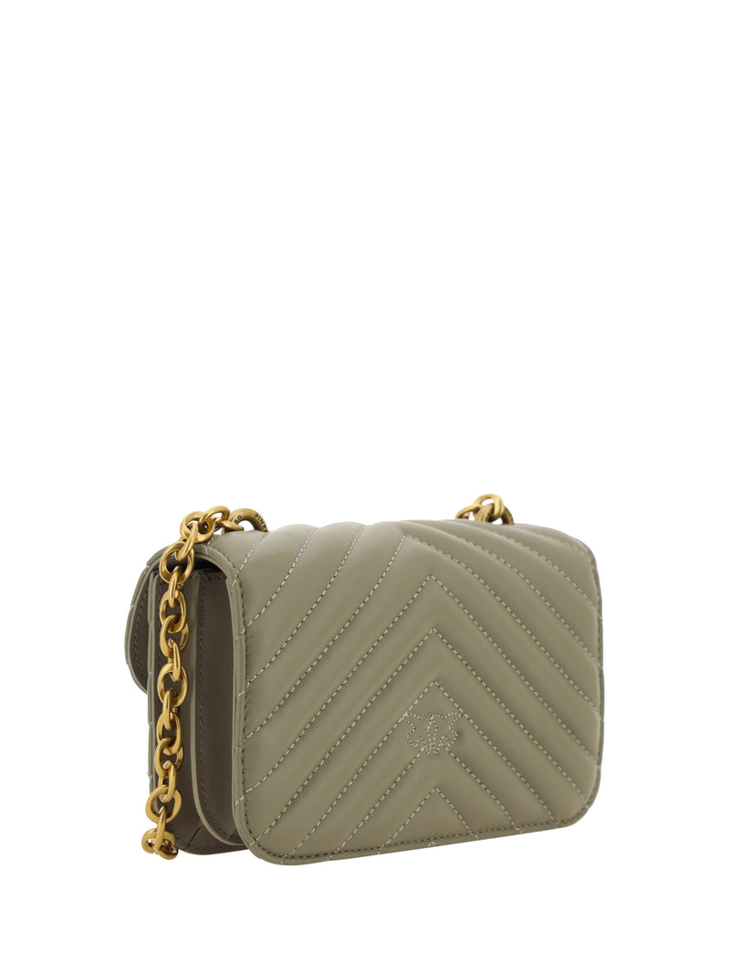 Chic Mini Love Bell Shoulder Bag in Noce Green PINKO