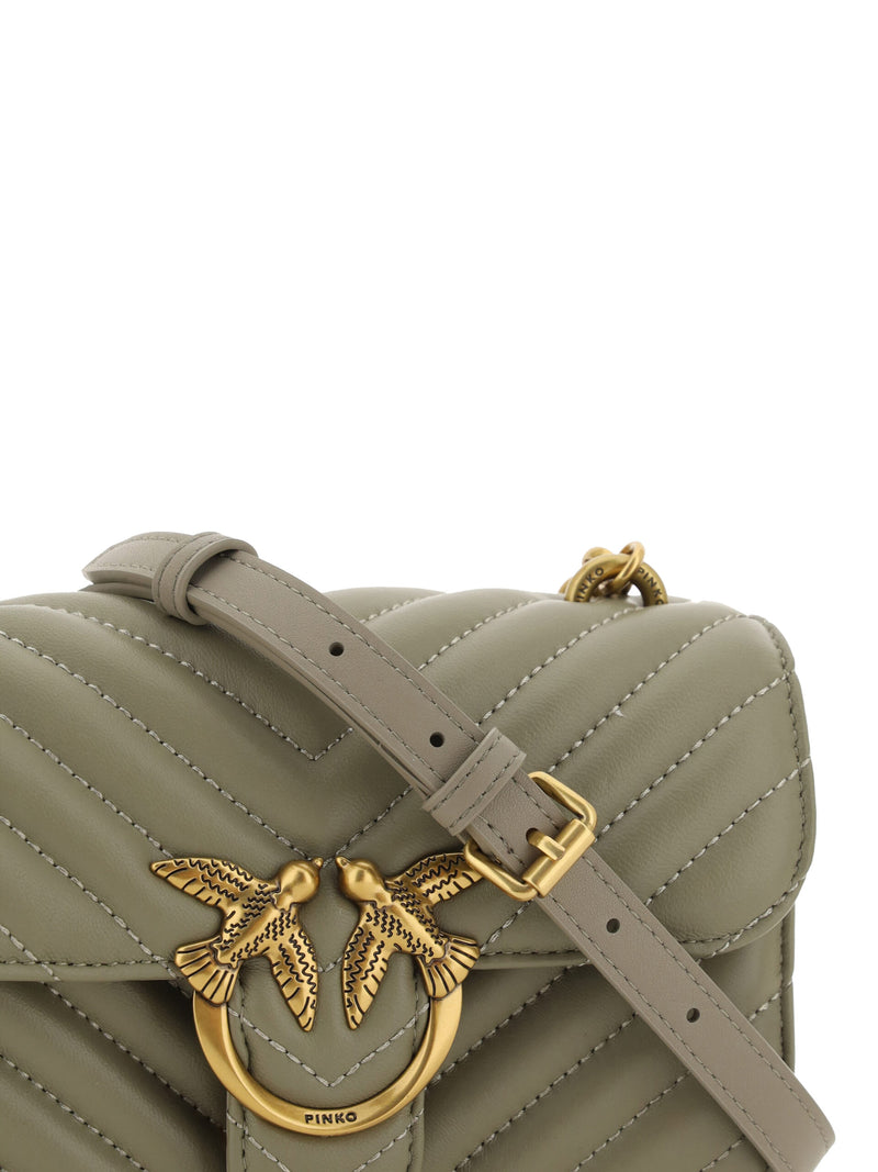 Chic Mini Love Bell Shoulder Bag in Noce Green PINKO