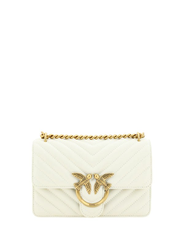 Elegant White Mini Love Shoulder Bag PINKO