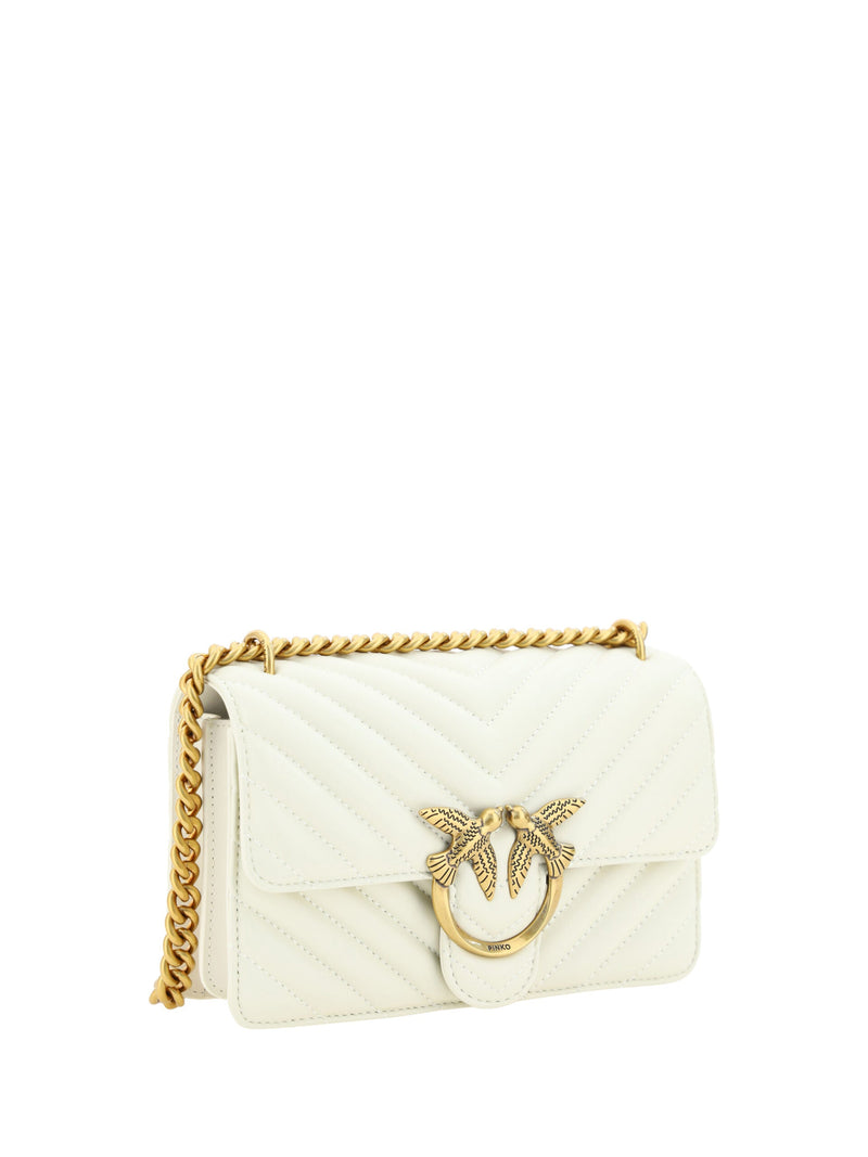 Elegant White Mini Love Shoulder Bag PINKO