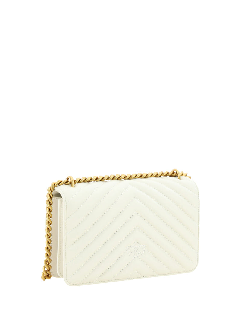Elegant White Mini Love Shoulder Bag PINKO