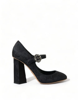 Chic Black Brocade Mary Janes Pumps Dolce & Gabbana