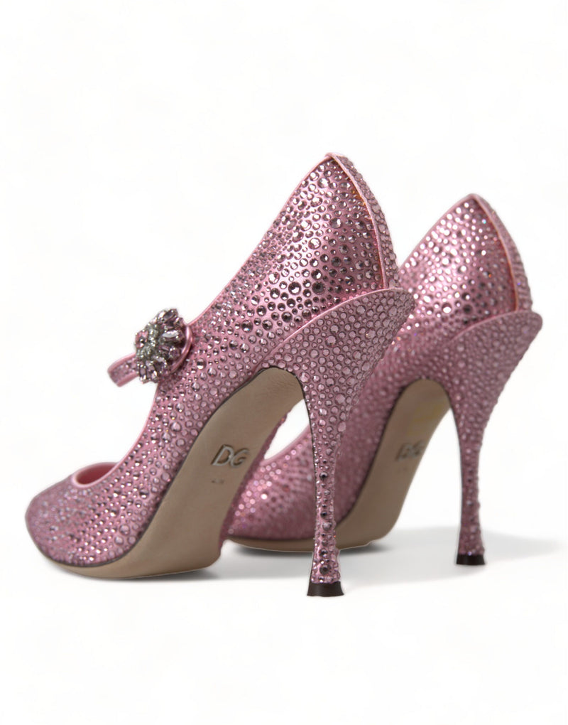 Enchanting Pink Crystal Pumps Dolce & Gabbana