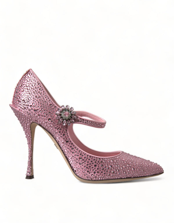 Enchanting Pink Crystal Pumps Dolce & Gabbana