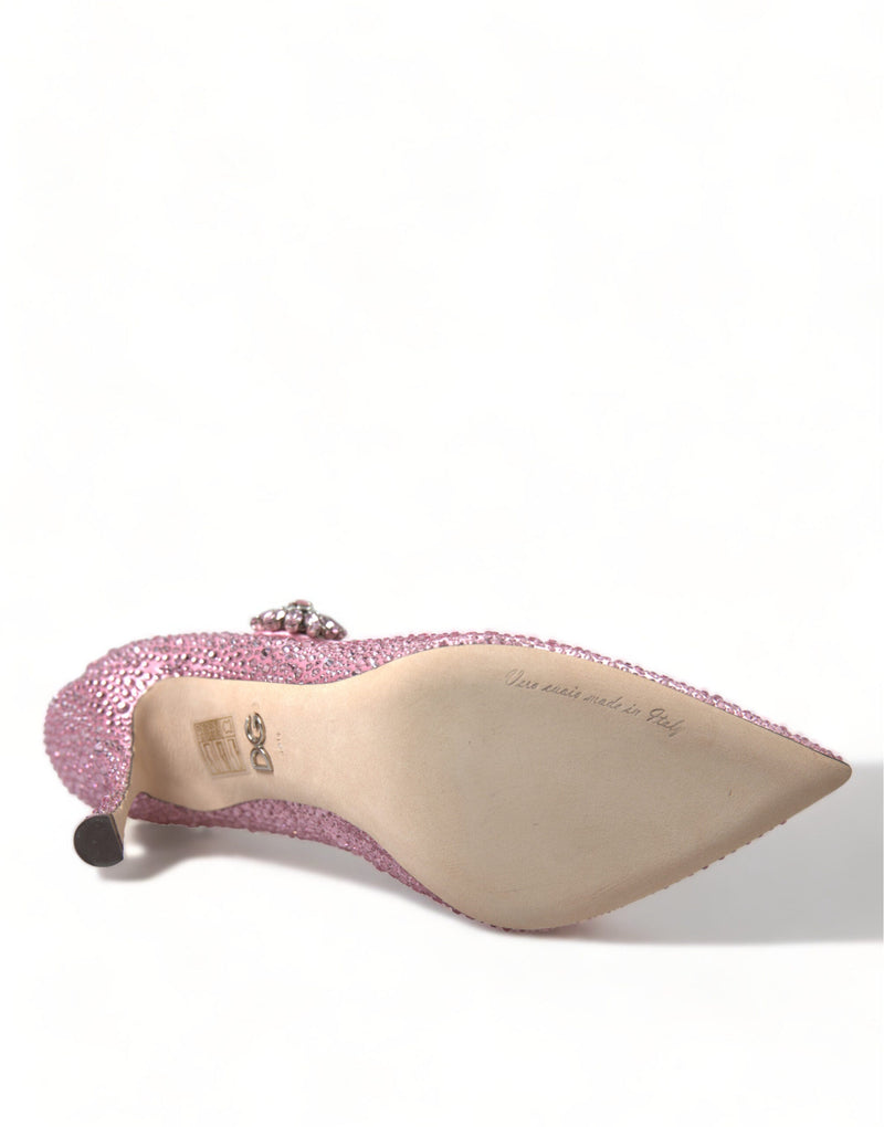Enchanting Pink Crystal Pumps Dolce & Gabbana
