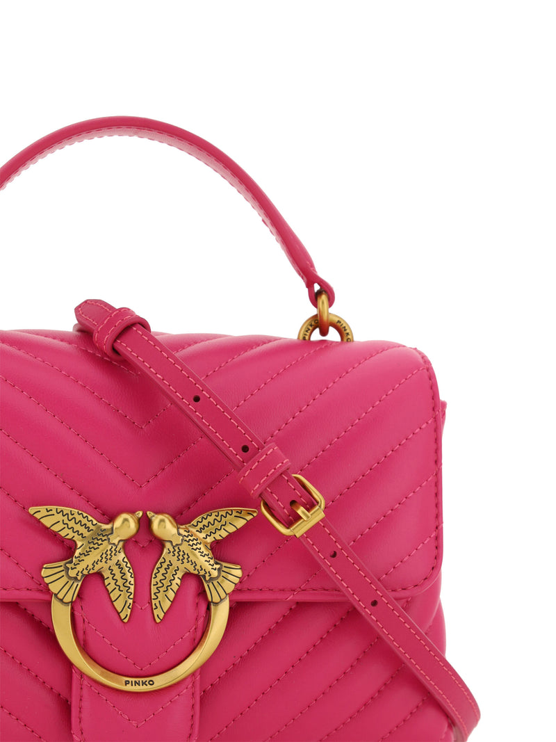 Chic Pink Quilted Leather Mini Handbag PINKO