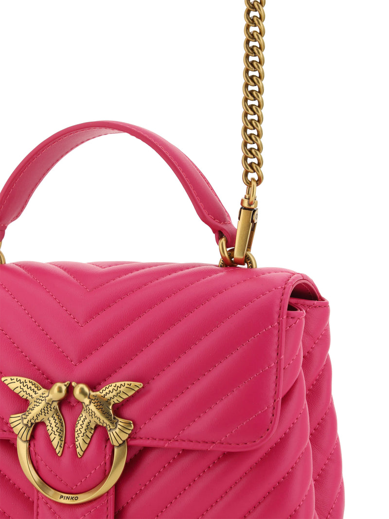 Chic Pink Quilted Leather Mini Handbag PINKO