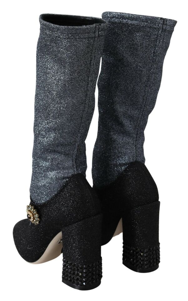 Glamorous Crystal-Embellished Booties Dolce & Gabbana