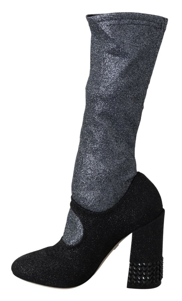 Glamorous Crystal-Embellished Booties Dolce & Gabbana