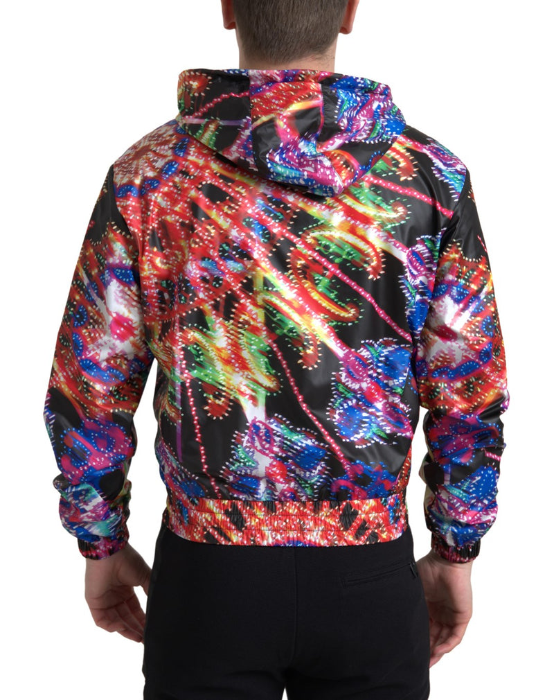 Multicolor Full Zip Hooded Sweater Dolce & Gabbana