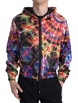 Multicolor Full Zip Hooded Sweater Dolce & Gabbana