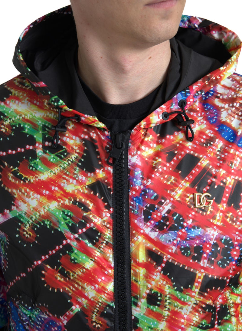 Multicolor Full Zip Hooded Sweater Dolce & Gabbana