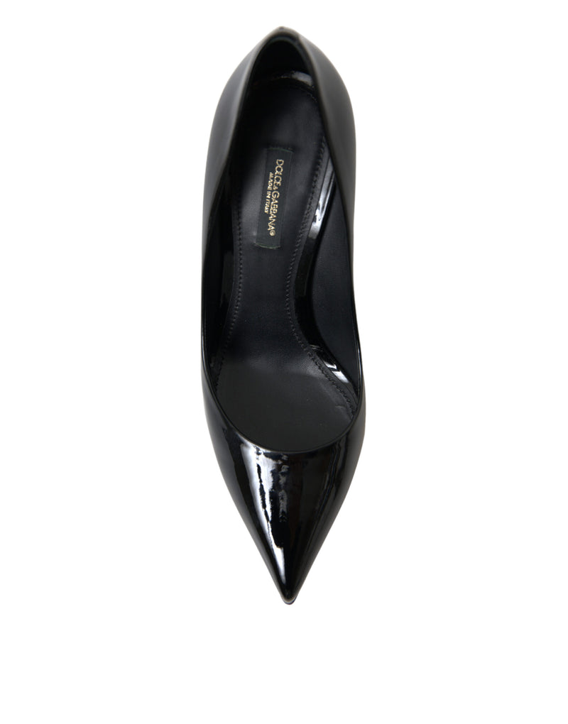 Elegant Black Patent Stiletto Heels Dolce & Gabbana