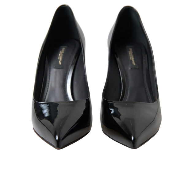 Elegant Black Patent Stiletto Heels Dolce & Gabbana