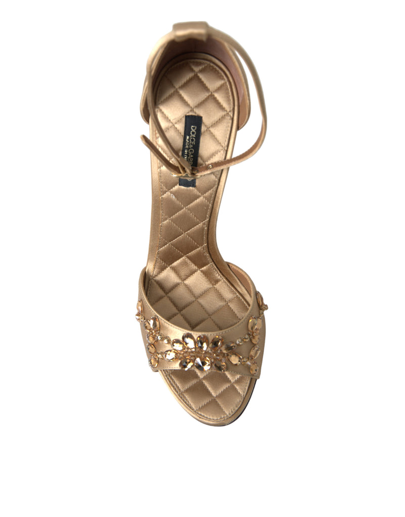 Crystal Embellished Heel Sandals Dolce & Gabbana