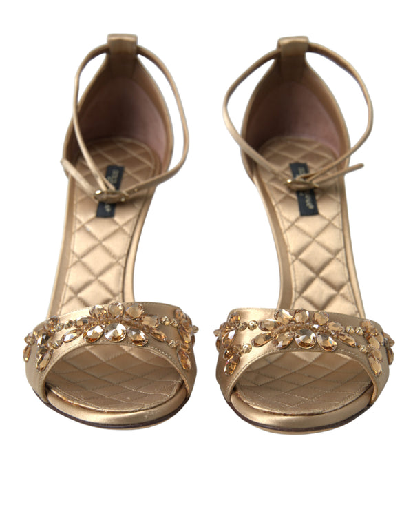 Crystal Embellished Heel Sandals Dolce & Gabbana