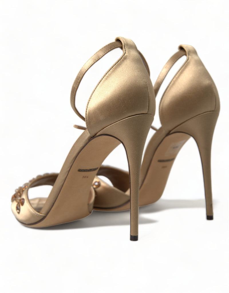 Crystal Embellished Heel Sandals Dolce & Gabbana