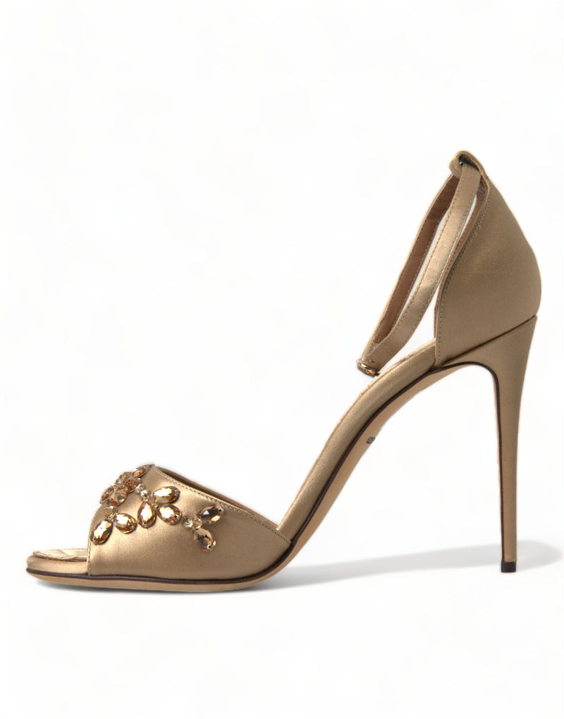 Crystal Embellished Heel Sandals Dolce & Gabbana