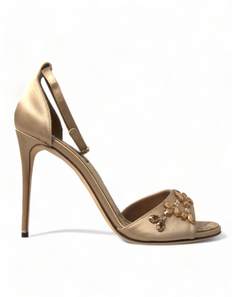 Crystal Embellished Heel Sandals Dolce & Gabbana