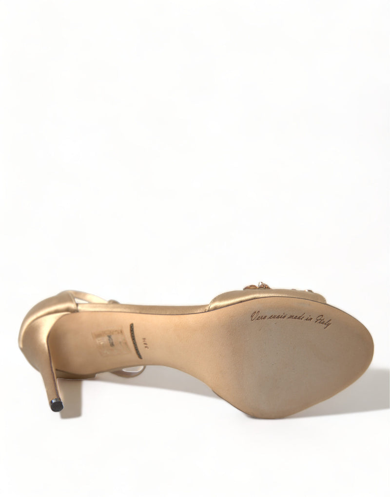 Crystal Embellished Heel Sandals Dolce & Gabbana