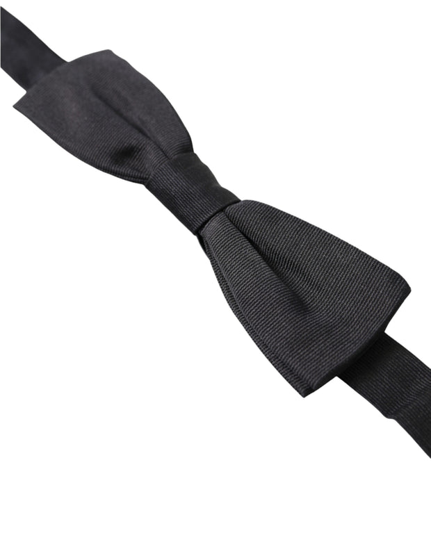 Elegant Black Silk Bow Tie Dolce & Gabbana