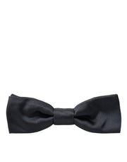 Elegant Anthracite Gray Silk Bow Tie Dolce & Gabbana