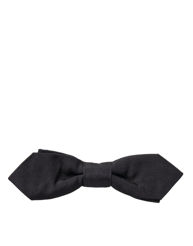 Elegant Silk Black Bow Tie Dolce & Gabbana