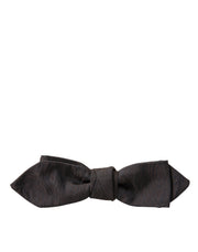 Elegant Brown Silk Blend Bow Tie Dolce & Gabbana