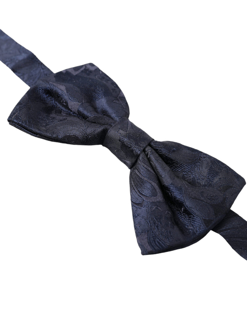 Elegant Silk Blue Bow Tie Dolce & Gabbana