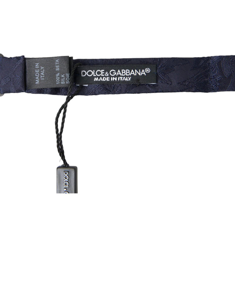 Elegant Silk Blue Bow Tie Dolce & Gabbana