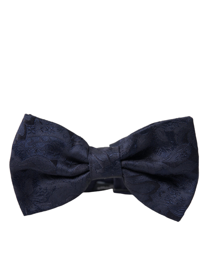 Elegant Silk Blue Bow Tie Dolce & Gabbana