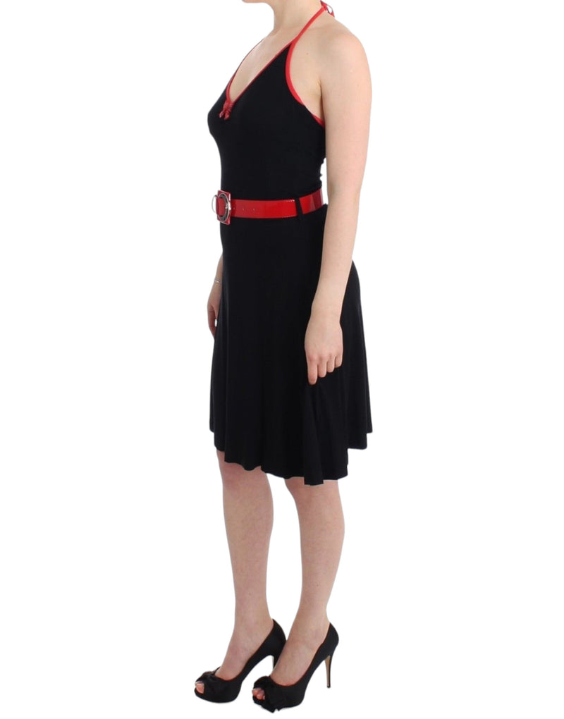 Elegant Black Palladio Knee-Length Dress Roccobarocco