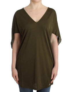 Emerald Elegance Rayon Blouse John Galliano