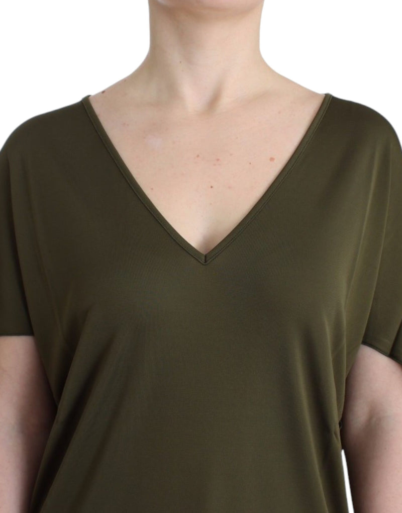 Emerald Elegance Rayon Blouse John Galliano