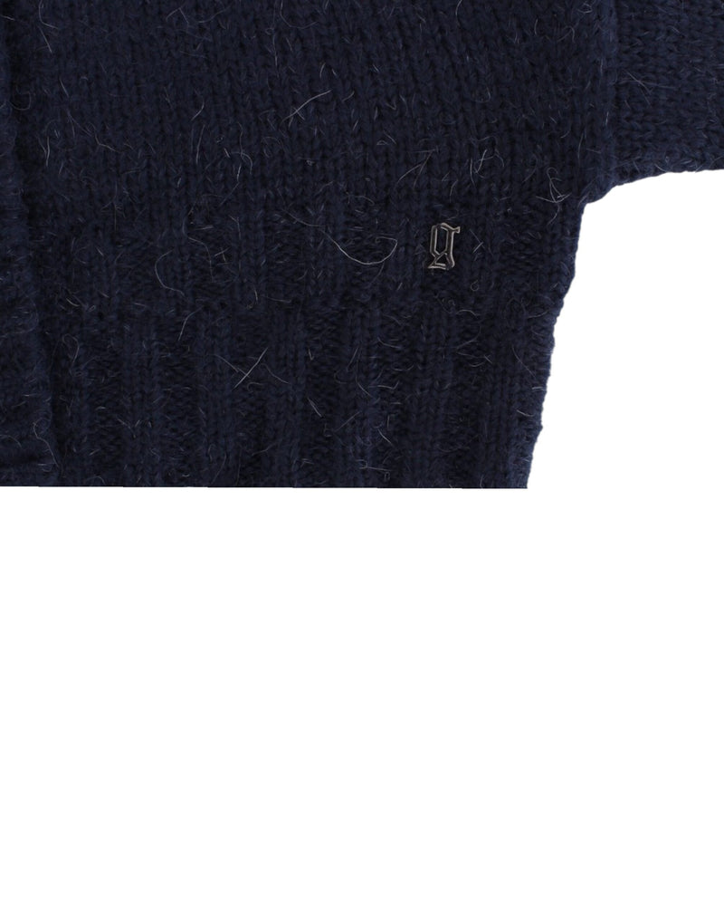 Chic Cropped Blue Cardigan John Galliano