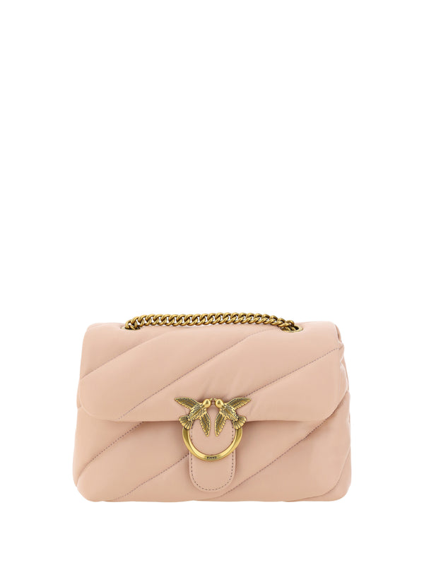 Elegant Light Pink Quilted Shoulder Bag PINKO